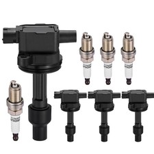 4 Pcs Ignition Coil with Iridium Spark Plug For Volvo S40 V40 2000-2004 1.9L