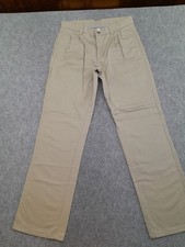 Chaps Boys Approved Schoolwear Khaki Pants Size 18 Regular Flat Front Beige
