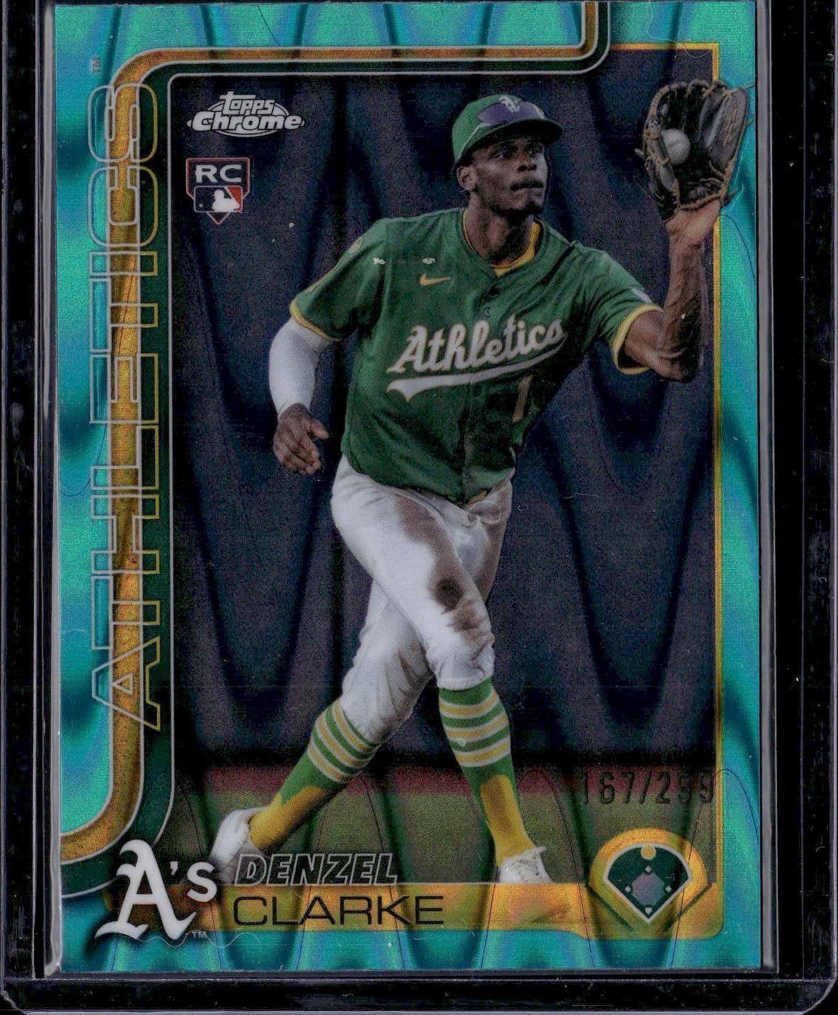 2025 Topps Chrome Update #USC15 Denzel Clarke Teal Refractors #/299