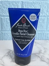 Jack Black Deep Dive Glycolic Facial Cleanser Mask Kaolin Clay Ash 5 oz