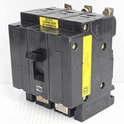 Square D EHB34060 - 60 Amp EHB-4 Bolt-On Circuit Breaker 480Y/277 VAC 3 Pole