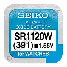 Seiko 391 / SR1120W Silver Oxide Watch Battery