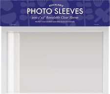 5 x 7 Inch Photo Protector Sleeves 200 Pack W/ Clear Durable Top Load