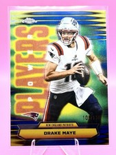 2025 Topps Chrome Football Drake Maye /150 Power Players Blue PP-10 Patriots
