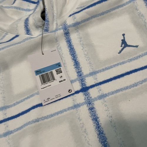Jordan Brand Fleece Pullover Hoodie FV7458-100 White/Blue Men’s Size: Medium - Picture 2 of 5