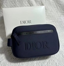 Christian Dior Marsupio/Borsa Cosmetica Trousse Blu Navy - 8”x6” - Confezione Regalo - NUOVO
