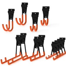12 Pack Slatwall Hooks Heavy Duty Garage Storage Tool Organizer PVC Coating