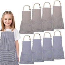 Newcotte Kids Apron Toddler Cotton Adjustable Bib Chef Apron with 2 Pockets f...