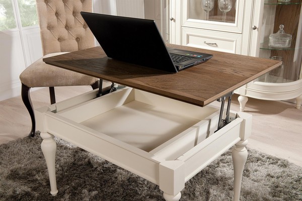 Multifunktion Couch Sofa Tisch Holz Kaffee Beistell Tische Design Wohnzimmer Neu-image