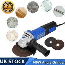Small Mini Electric Angle Grinder 100mm 760W+Cutting Disc Grinding Sawing 4'' UK
