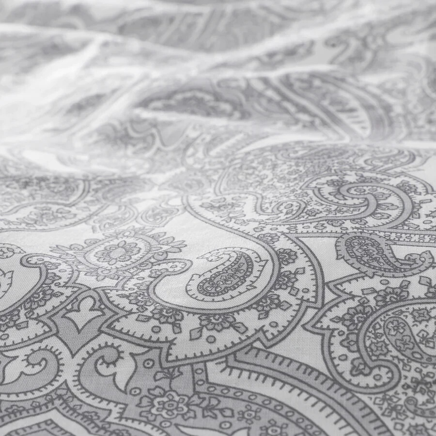 Parure de lit IKEA Jättevallmo Gris