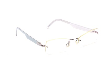 Lindberg Spirit Titanium Brille Fassung Randlos Mod. 2062 Silber Weiß Denmark