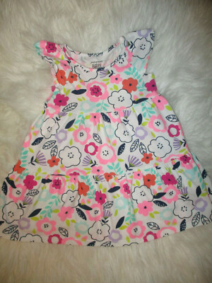 Jumping Beans Dress Infant Girls Sz 18 mos Floral Print Cap Sleeve EUC
