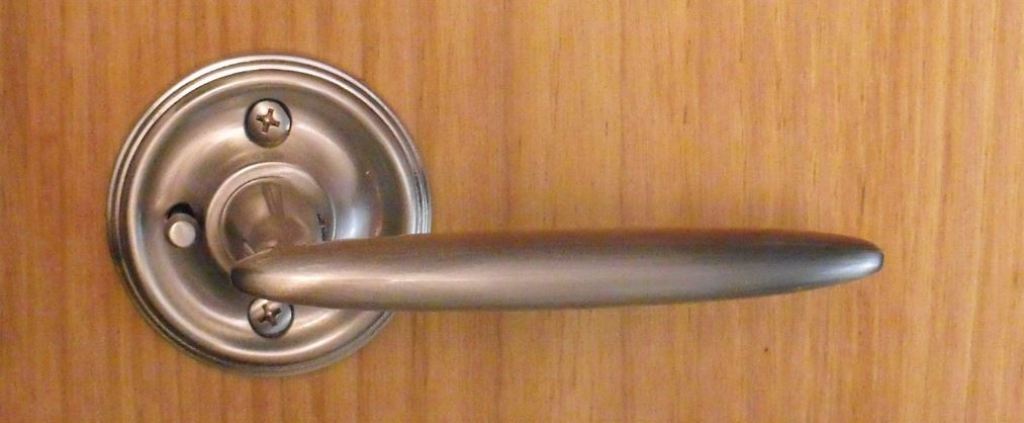 Alexandria Privacy Door Lever Set for Bedroom and Bathroom Doors by FPL-image