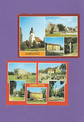 10/569 AK  2 x ZABELTITZ unbeschrieben MEISSEN RIESA GROßENHAIN DRESDEN SACHSEN
