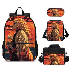 Demon Slayer Kyoujurou Kids School Backpacks Lunch Bag Pen Case Shoulder Bag Lot