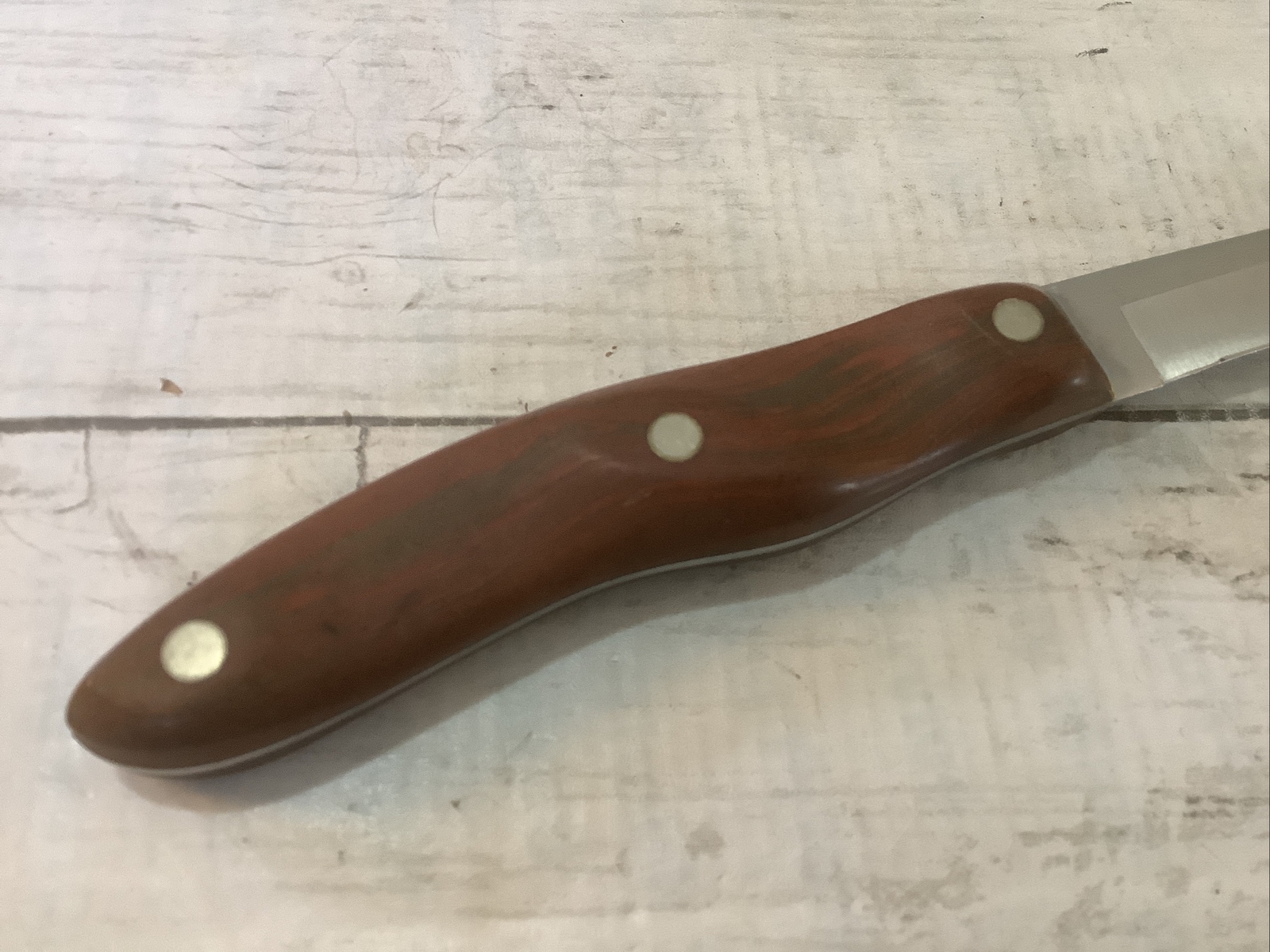 CUTCO No. 24 Slicer Knife Brown Wood Handle USA Extra Long 9.5" Blade