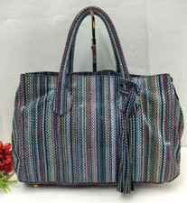 Maurizio Taiuti Multicolor Leather Snakeskin Printed Tote Shoulder Bag - $398