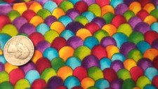 Vintage Cotton Flannel Fabric MULTI-COLOR TIERED SPHERES 1/2 Yd/42"