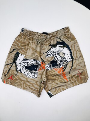 travis scott cactus jack x jordan pool shorts khaki