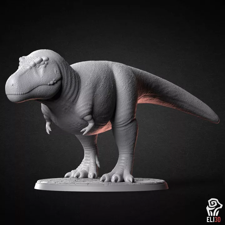 Tyrannosaurus Rex 3D Printed, Trex Dinosaur Roleplaying Miniature