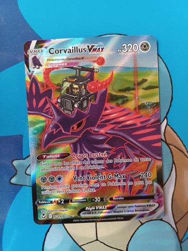 Carte Pokémon Corvaillus VMAX TG19/TG30 TG EB12 Tempête Argentée NEUF