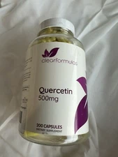 Quercetin Dihydrate Powder 500mg, 200 Capsules Exp 10/25