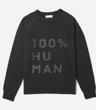 Everlane Sweatshirt 100 Human Typography 100 Cotton Black Small