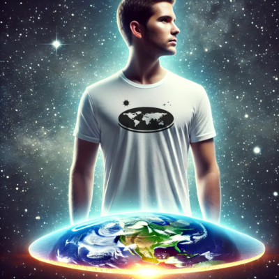 T-Shirt FLAT EARTH I flache erde verschwörung conspiracy Flacherdler Flatearher