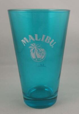 6 Malibu Likör Gläser Cocktailglas, Longdrinkglas, türkis,  5 cl, 6 Stück,Neu