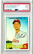 2016 Topps Heritage Charlie Morton PSA 9