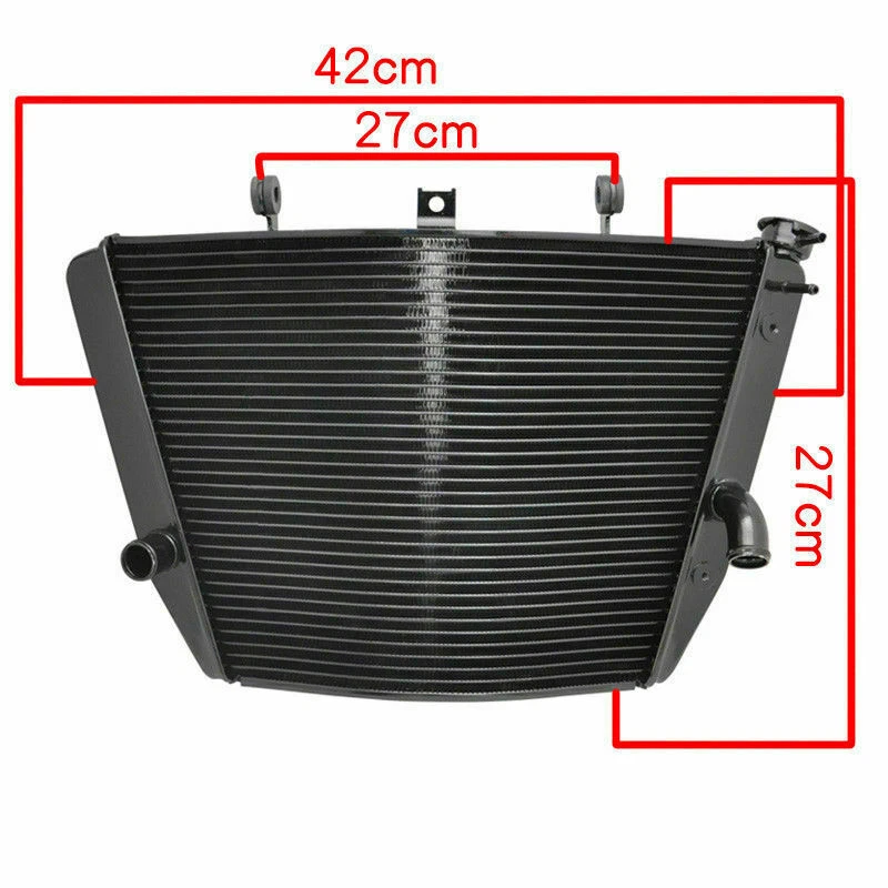 Enfriador radiador motor aluminio motocicleta para Suzuki GSXR GSX-R1000 2007-2008 Foto 2 de 4