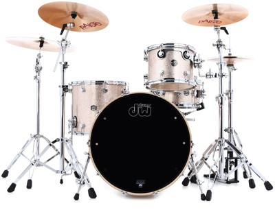 DW Performance Series 4-piece Shell Pack with Snare - Bermuda Sparkle