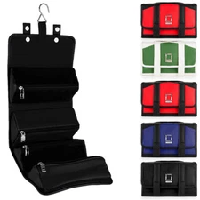 Lencca Women Hook Hanging Travel Toiletry Bag Roll Up Makeup Cosmetic Organizer