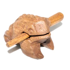 Wooden Croaking Frog Guiro - 3in