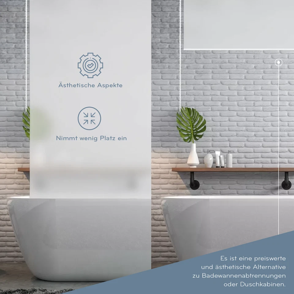 Duschrollo Dusche Rollo Duschvorhang Badewannenvorhang Viele Muster ROLLMAXXX® - Bild 4 von 4