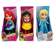 Disney Princess Mini Posable Doll Ariel, Snow White & Elsa NEW