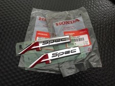 Genuine Oem Acura Ilx Tlx Usdm A-spec Left Right Honda Red Chrome Emblem Set