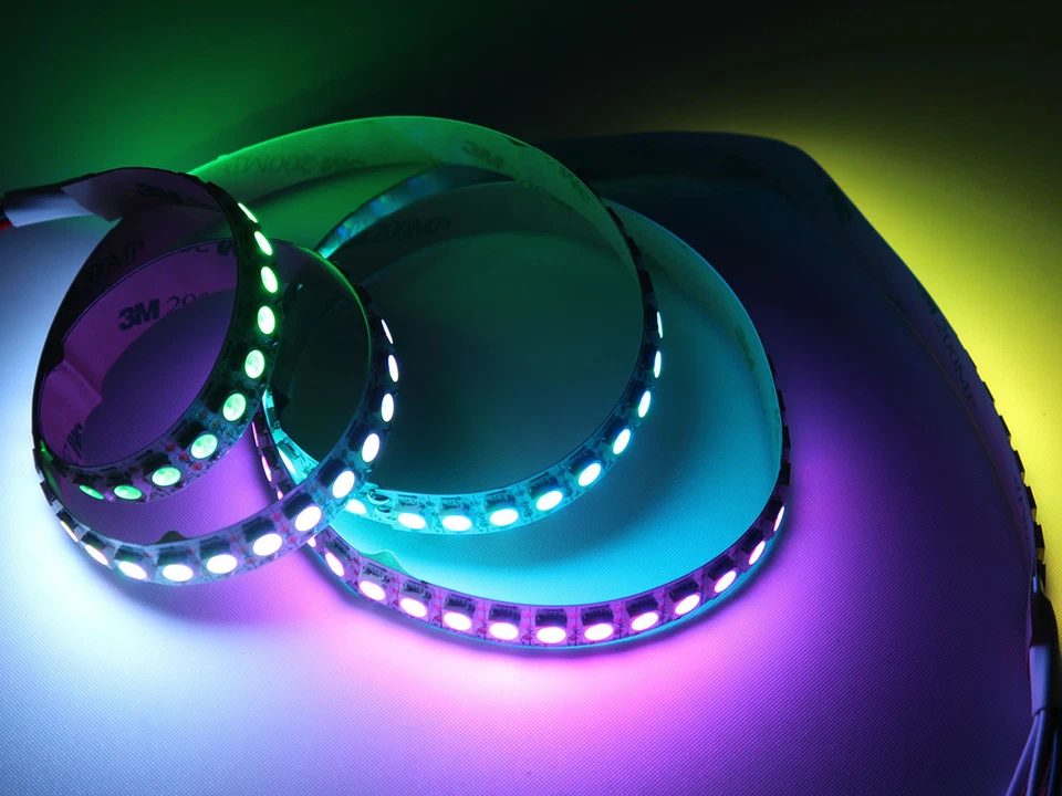 RGB AI LED Strip mit WS2812B 5050 SMD LEDs WS2812 60 LEDs/m, 1-5m - Bild 2 von 2