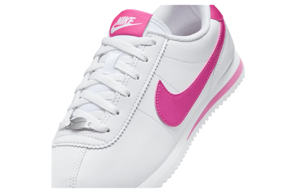 Nike Cortez GS White Laser Fuchsia Pink DM0950-104 Kid's Women's - Image 3 of 4