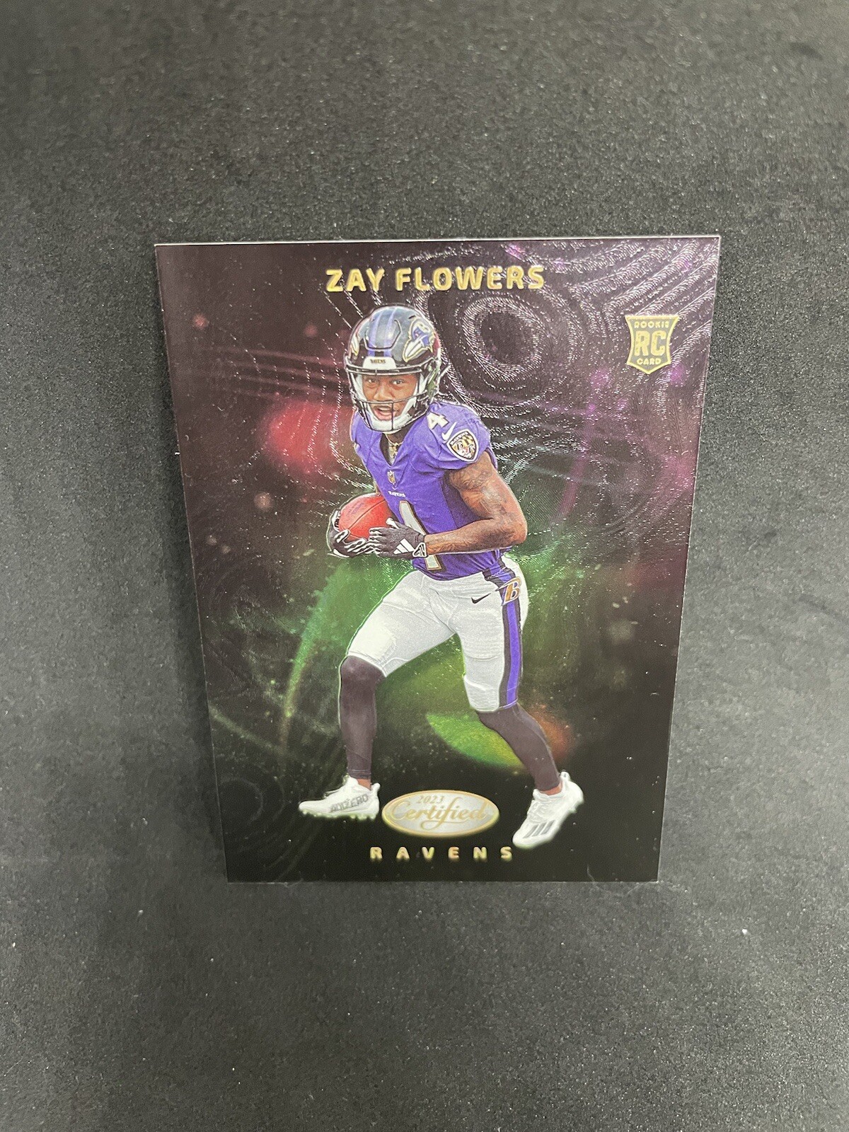2023 Panini Certified Zay Flowers Night Moves SP Rookie Card #NM-4