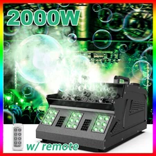 DJ Lights Fog Bubble Machine 18LED RGB Stage Light Smoke Machine DMX Remote