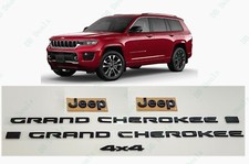 5pcs Gloss Black Front Rear Door 4x4 Emblems 2022 Jeep Grand Cherokee 2 Row Wk