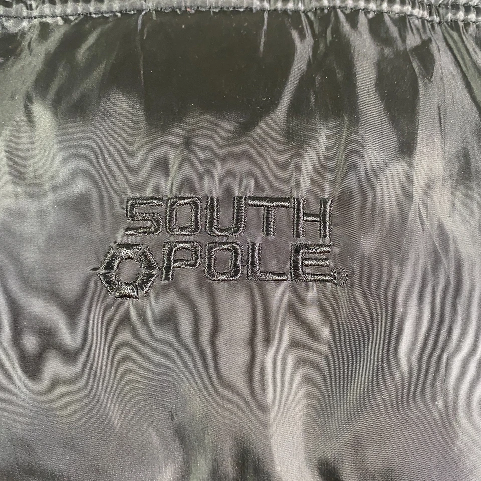 Chaleco acolchado Y2K Polo Sur cremallera completa para hombre talla XL negro peso pesado Foto 4 de 4