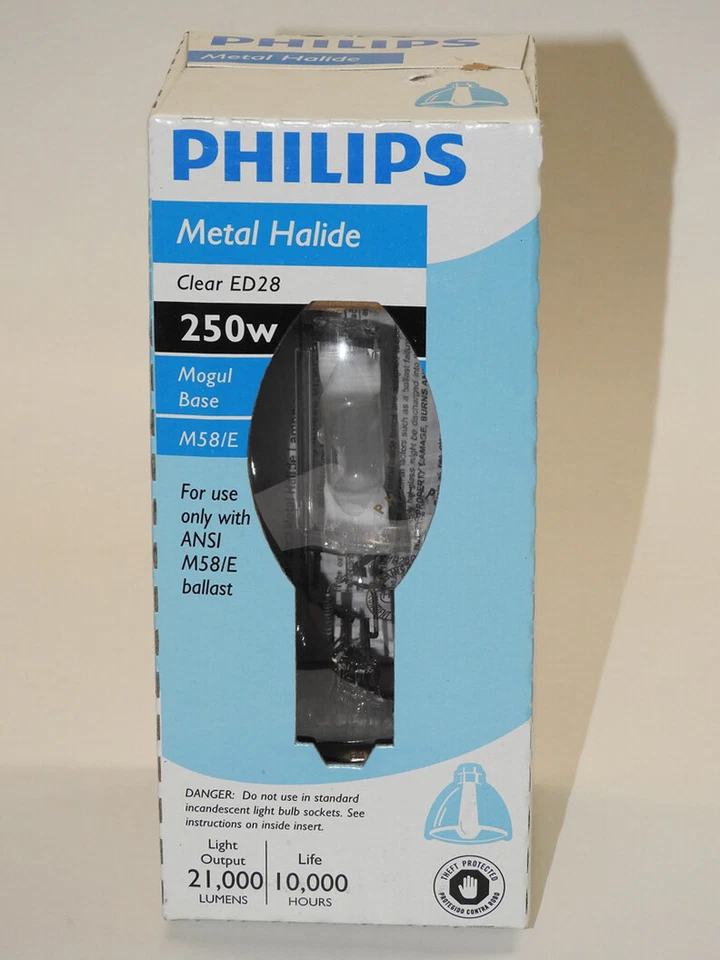 Philips 250W Clear ED28 Metal Halide Bulb - Image 2 of 4