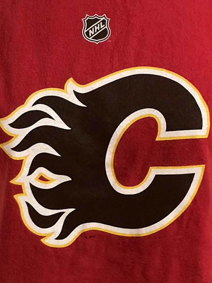 REEBOK CALGARY FLAMES DION PHANEUF NHL #3 青少年 T 恤 T 恤 M 中号 MD — 第 4/4 张图片