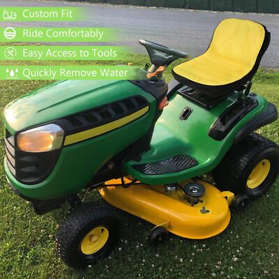 Funda De Asiento Grande Para Asientos De Tractor John Deere Lawn Con Respaldo De 18 Pulgadas LP92334