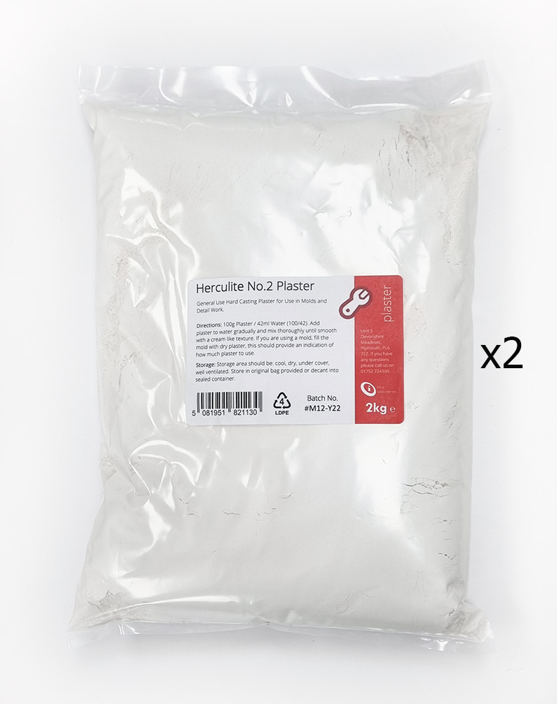 Herculite 2 Casting Plaster 4kg  Extra Hard Plaster of Paris for Models Moulds