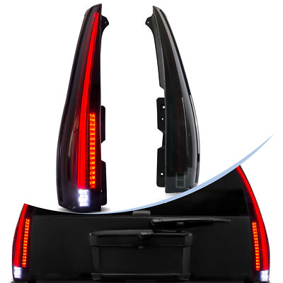 VLAND Smoked FULL Tail Lights LED For Cadillac Escalade/ESV 2007-2014 Rear Lamps