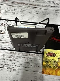 Operation Wolf 1989 Nintendo NES probado juego y folleto de instrucciones manual